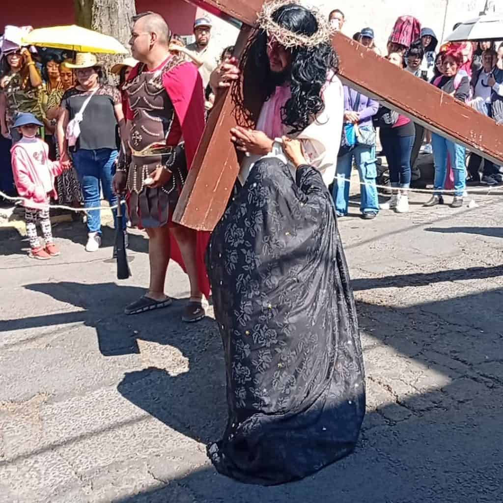 Representación del Viacrucis en la Procesión 2026 GAM en San Felipe de Jesús