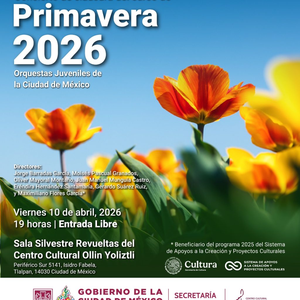 Jóvenes músicos ensayando para el Concierto Orquestas Juveniles CDMX 2026 en el Centro Cultural Ollin Yoliztli.