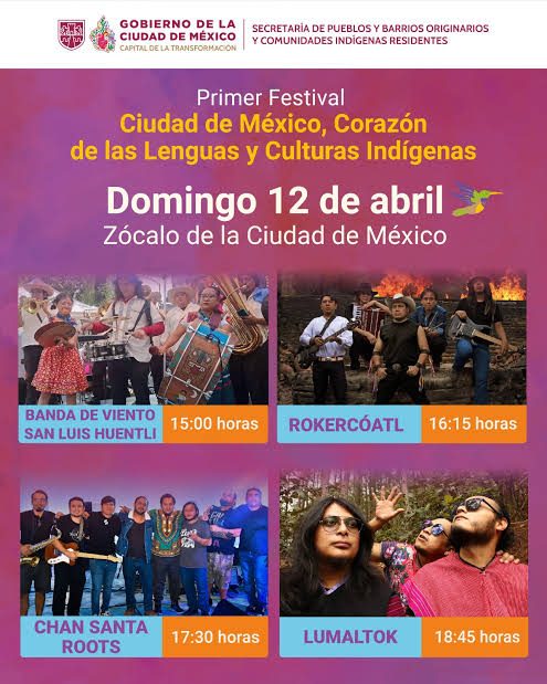 Mapa detallado de expositores en el Festival de Culturas Indígenas en el Zócalo.