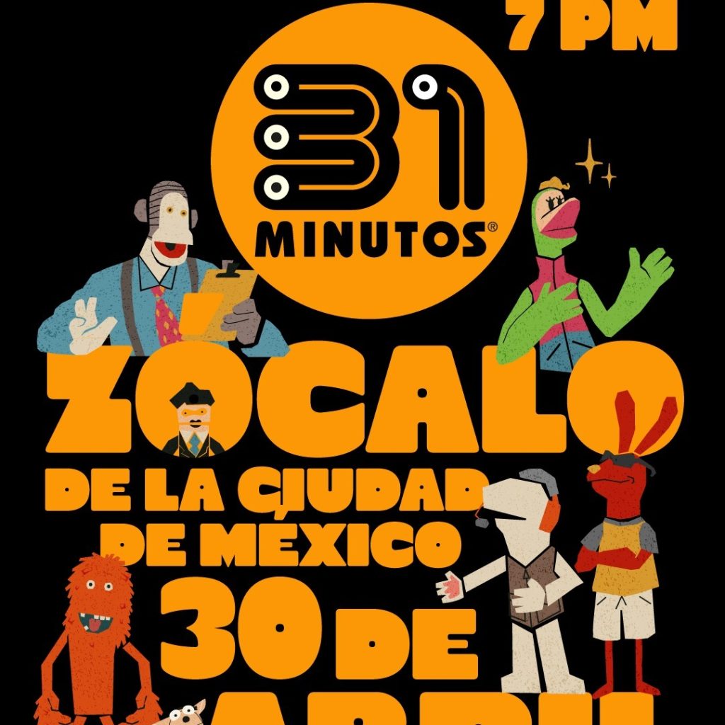 Personajes de 31 Minutos en el Zócalo durante su emocionante concierto gratis para celebrar el Día del Niño en CDMX.