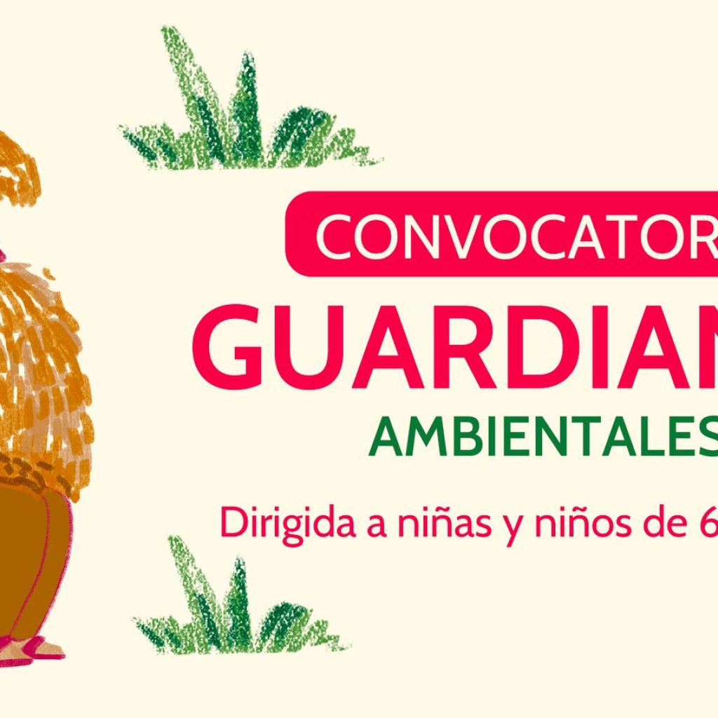 Niñas y niños participando en la convocatoria Guardianes Ambientales 2026 para el cuidado del planeta.