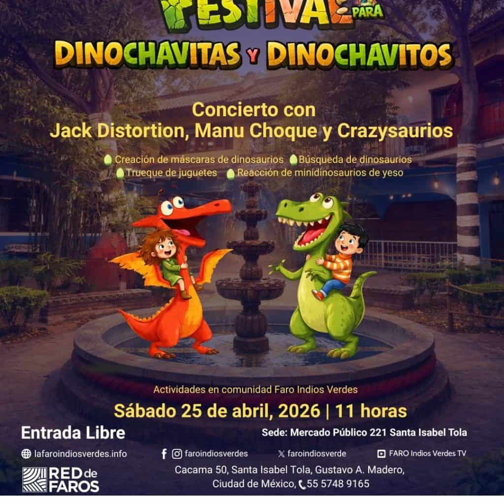 Festival para Dinochavitas y Dinochavitos en FARO Indios Verdes es una actividad imperdible para infancias en CDMX
