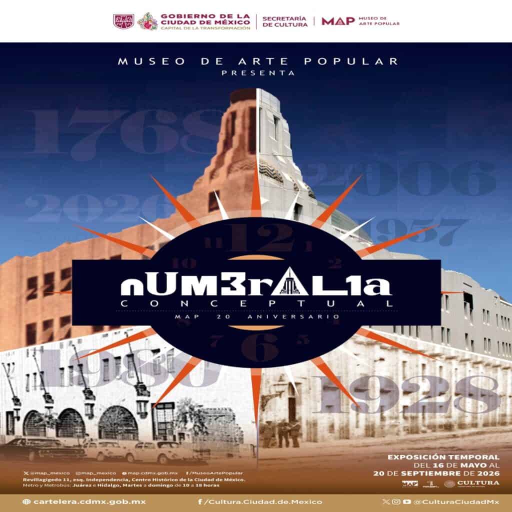Exposición Numeralia Conceptual en el MAP, un evento revelador del arte popular mexicano.