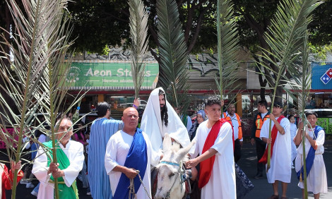 Representación de Cristo en el pueblo de Santiago Atzacoalco